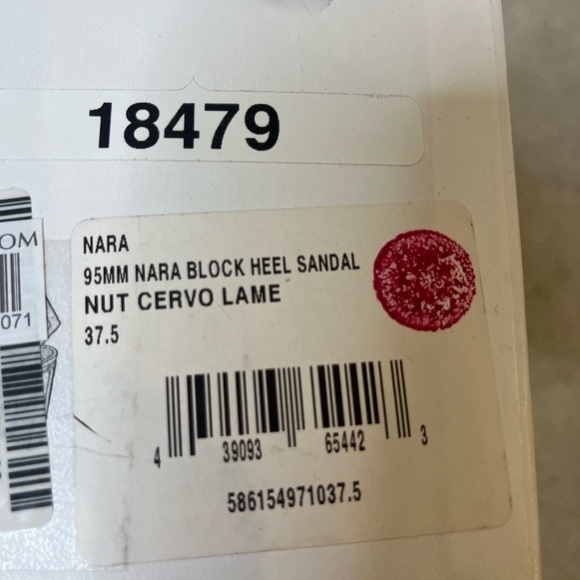 PEDRO GARCIA Nut Cervo Lame Nara Block Heel Sandal - Picture 7 of 7